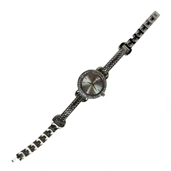 Ellen Tracy - Diamond Accent Ladies Watch - Two-Tone Metal - Silver Dial - Picture 4 of 7